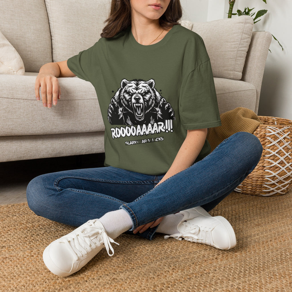 Roar Bear T-Shirt — Vintage Grizzly Graphic Tee ("ROOOOAAAR!!")