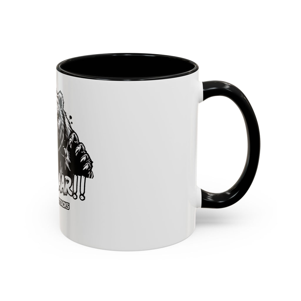 Roar Scary Bear Coffee Mug (11/15oz) – Accent Black Interior & Handle