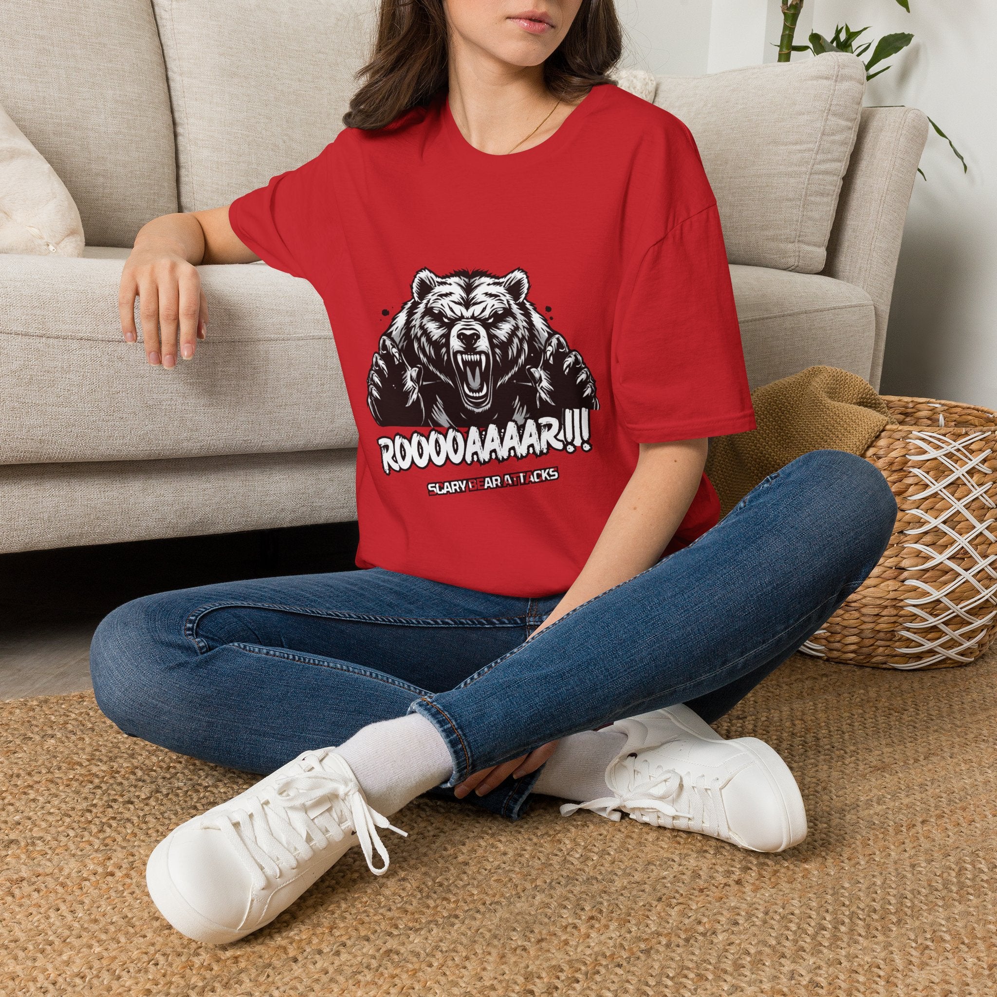 Roar Bear T-Shirt — Vintage Grizzly Graphic Tee ("ROOOOAAAR!!")