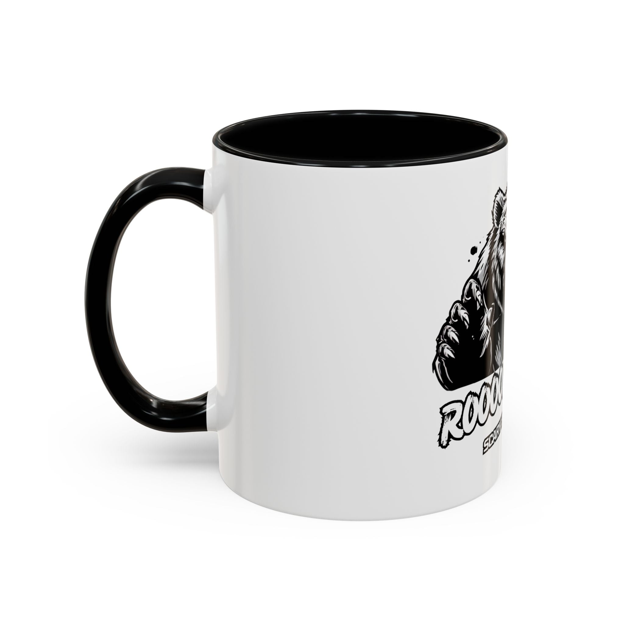 Roar Scary Bear Coffee Mug (11/15oz) – Accent Black Interior & Handle