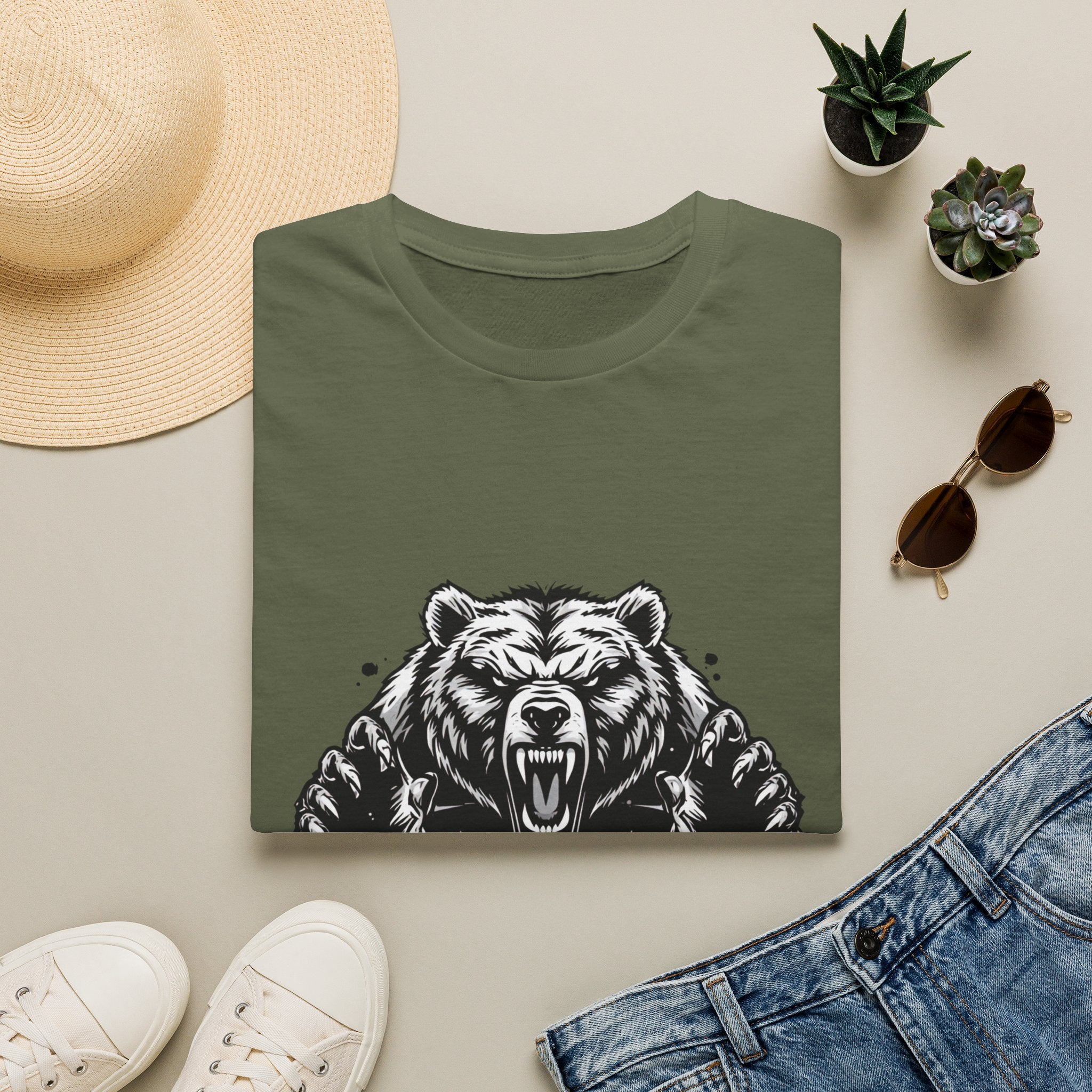 Roar Bear T-Shirt — Vintage Grizzly Graphic Tee ("ROOOOAAAR!!")