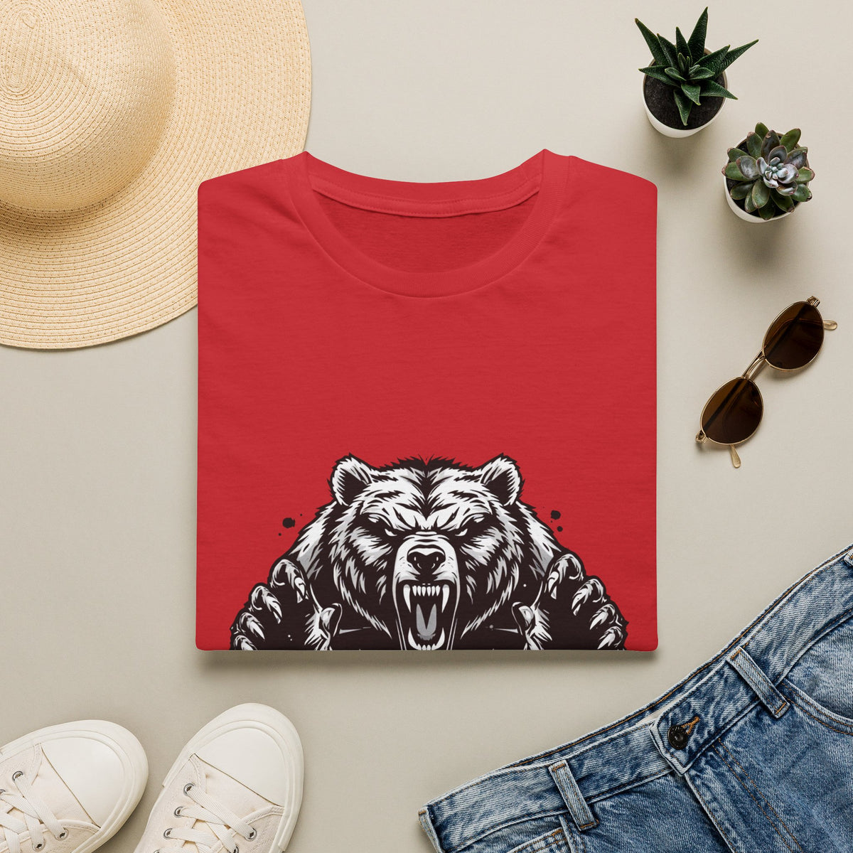 Roar Bear T-Shirt — Vintage Grizzly Graphic Tee ("ROOOOAAAR!!")