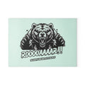 Glass Cutting Board — Roar Bear Graphic Tempered Glass Chopping Board ("ROOOOAAAR!! Scary Bear Attacks")